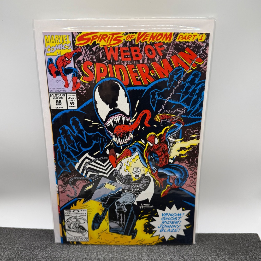Marvel Web of Spider-Man 95 Spirits of Venom Part 1 Ghost Rider 1992 Copper Age